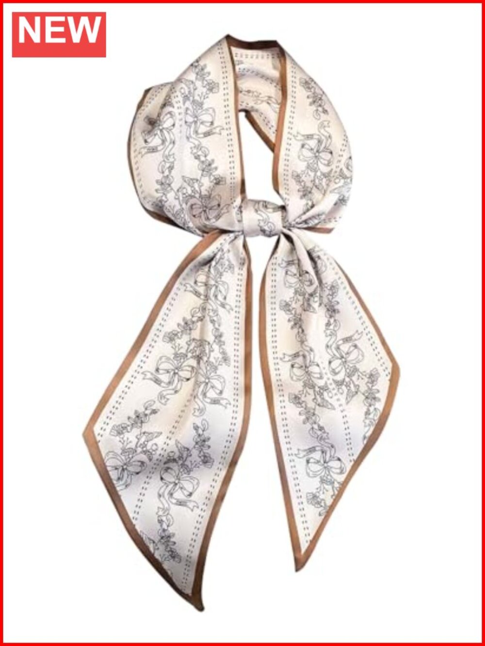 Silky Satin Long Thin Scarf Headscarf Neck Scarf Purse Bag Accessory